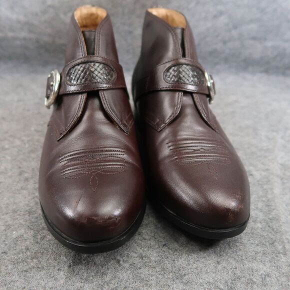 Ariat Shoes Womens 6.5 Bootie Buckle Strap Leather Western Equestrian Ankle Boot - Picture 15 of 16